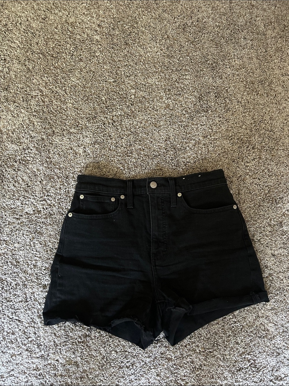 Madewell Black High-Rise Women's Denim Shorts